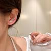Full-Body S925 Sterling Silver Zircon Ear Studs Women Niche Light Luxury High-Grade Sense Earrings Sleep-Free Earrings