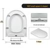 One-Button Quick-Release Soft-Close Thickened U-Shaped Toilet Seat