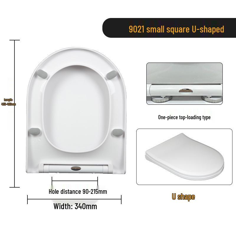 One-Button Quick-Release Soft-Close Thickened U-Shaped Toilet Seat