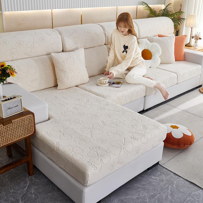 

Утолщенные чехлы для диванов Four Seasons Universal Cushion Cover Sofa Cover All-inclusive Universal Cover Pillowcase белый