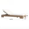 OEING Outdoor Teak Lounger with Cushion