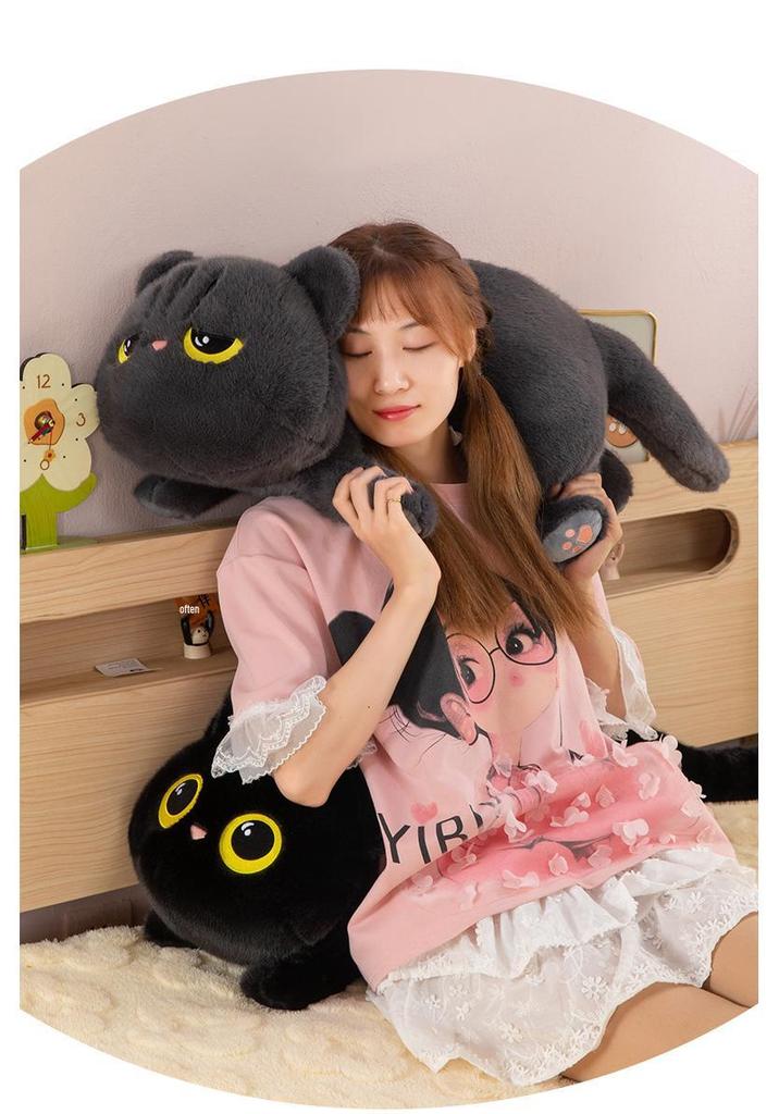 Cross-Border Long Cat Plush Pillow - Cute Cat Toy Backrest and Gift