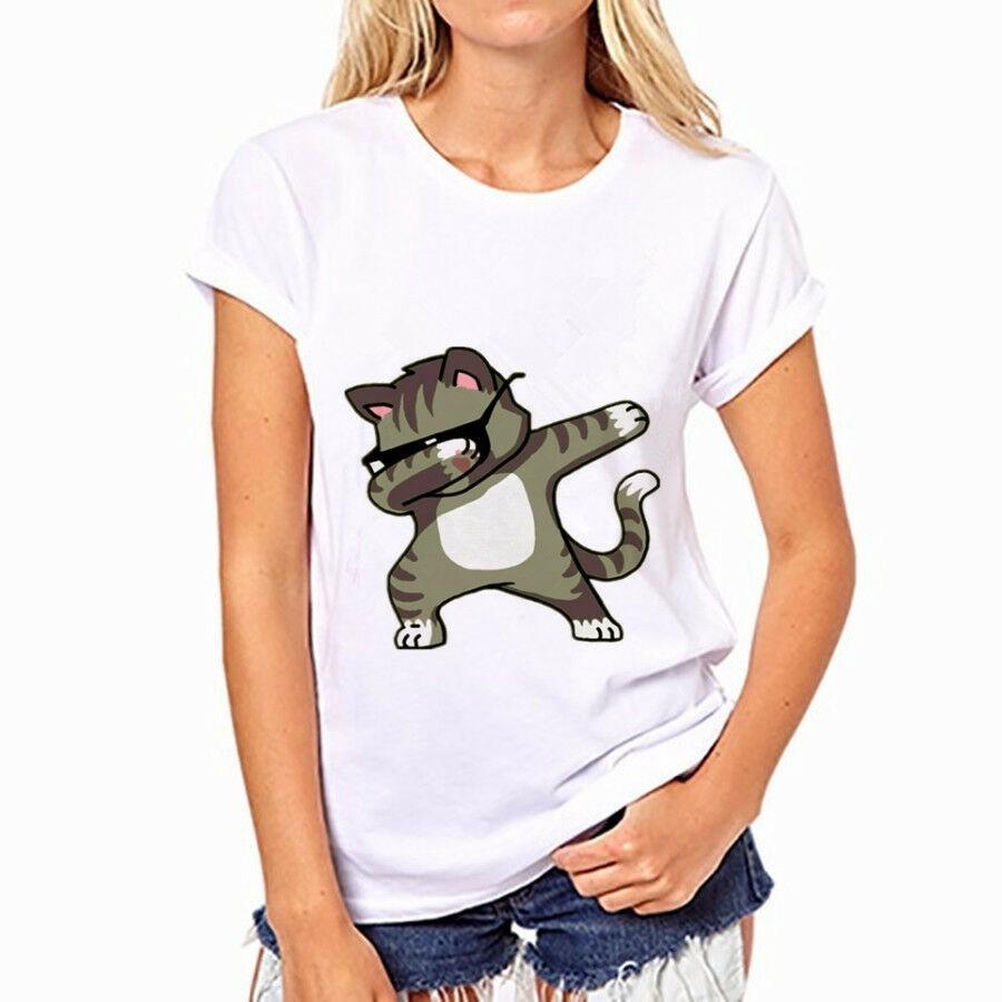 Divertida Dab Camiseta Baile Unicornio Perro Gato Oso Dabbing Tshirt Tee