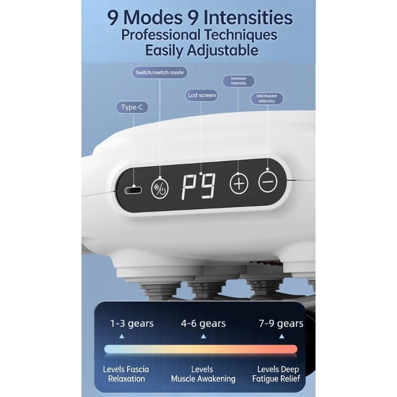 Ergonomic Rechargeable Back Massagers 22Heads for Deep Tissue Relaxation Portable Easy to Use Full Body Relaxation