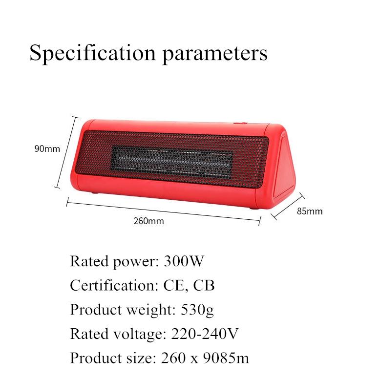 Home Portable Mini Electric Mini Fan 220-240V Space Heaters Winter Warm Office Desk Energy Heating 300W