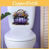 Halloween Pumpkin Pvc Flower Basket Closestool Sticker Living Room Decal Wall