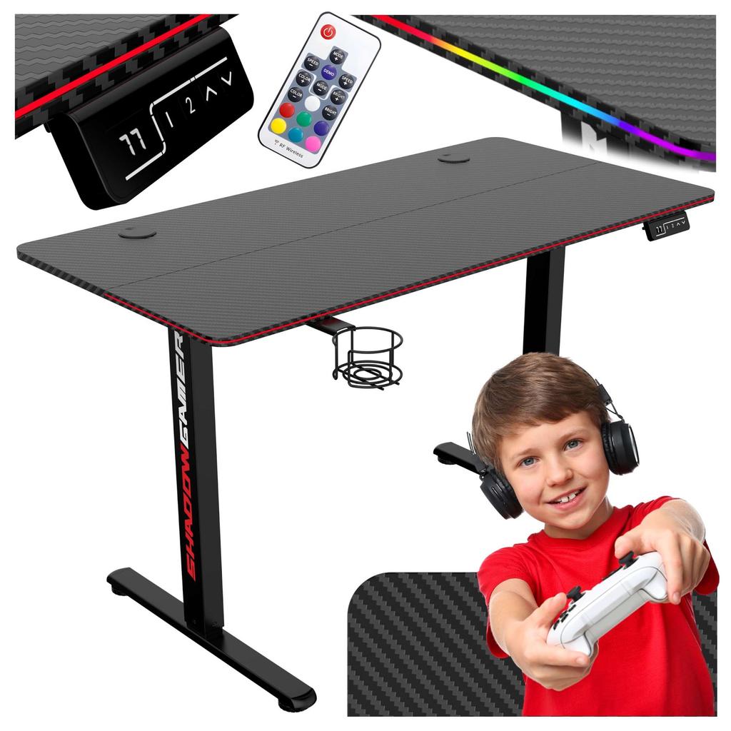 Shadow Gamer Electric Gaming Desk 2.0 LED RGB 120 Cm