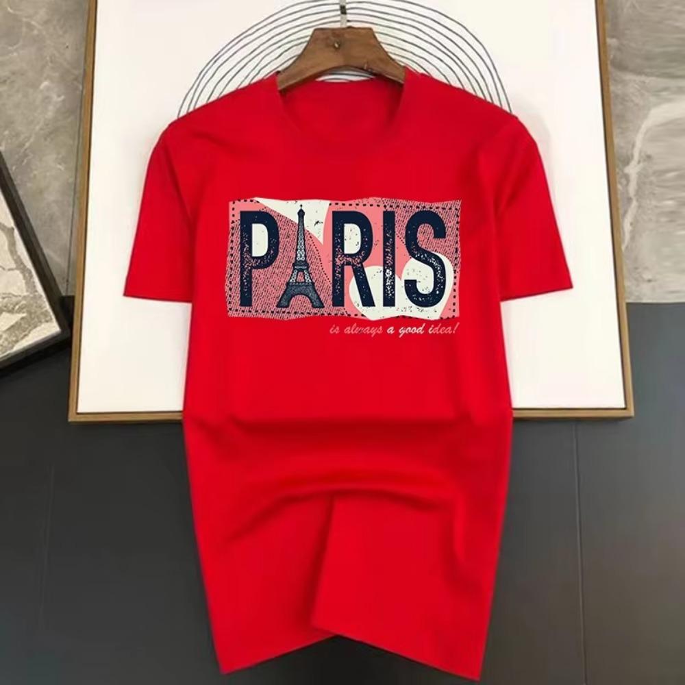 Luxury Print T-shirts Summer Men's Tshirt O-Neck Short Sleeve 100% Cotton Street Fashion Casual Top Women's Y2K