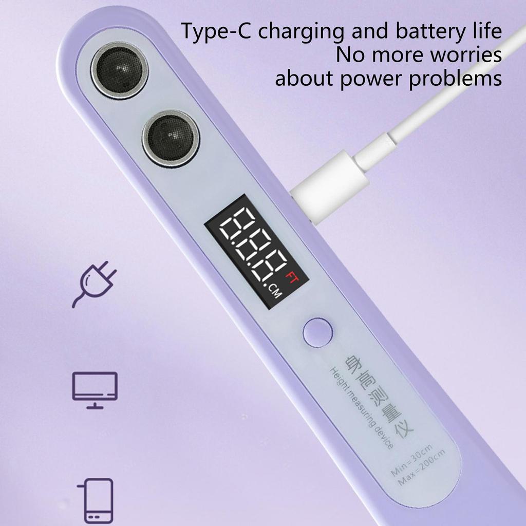 Handheld Smart Digital Height Measuring Device Ultrasonic Height Measurement Tool Child Cordless Height Measurement Device Meter