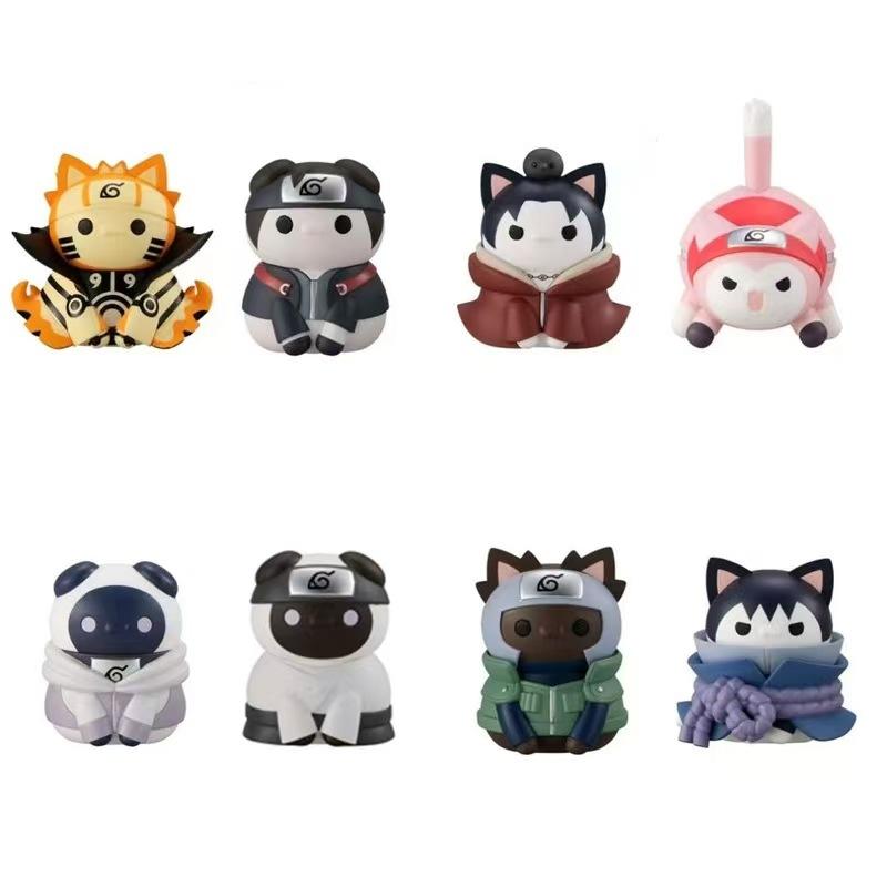 Naruto Cat Series Hot Anime Figure Cute Animal Sasuke Sakura Hinata Figurine Kawaii Jiraiya Itachi PVC Model For BIrthday Gift