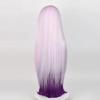 Citlali Cosplay Wig Game Pink Purple Gradient Long Straight Heat Resistant Synthetic Hair Halloween Party Wigs + Wig Cap