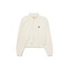 MLB Los Angeles Dodgers Solid Letter Logo Jacquard Long Sleeve High Neck Pullover Sweatshirt Women sweatshirt White 3FMTM2134-07CRD