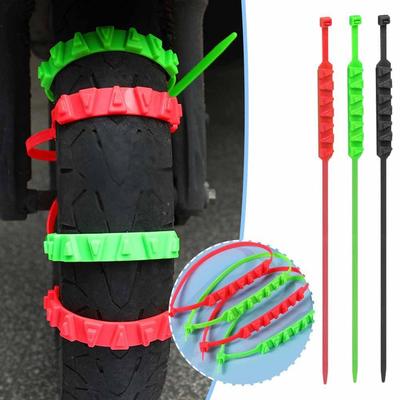 10 adet Lastik Zincirleri Kış Kayma Önleyici Zincirler Lastik Kablo Bağları Motosiklet Kayma Önleyici Zincir Açık Hava Acil Durum Aksesuarları