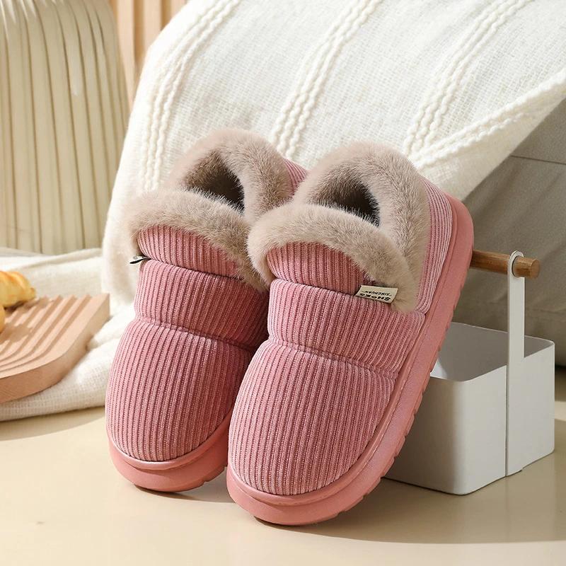 2024 New Winter Warm Cotton Shoes High Women's Thick-soled Non-slip Mother Cotton Shoes