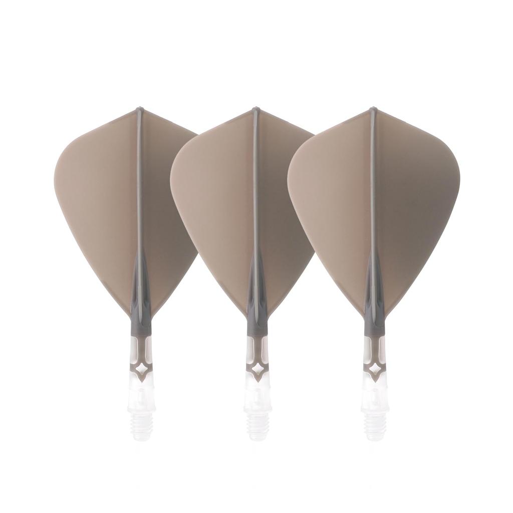 CUESOUL ROSTAK57 T19 Series Mixed Shaft Integrated Kite Shape Set of 3 Two-Tone Dual-Material Flights, Series, (Gray) CS-AK57FZ11-8S