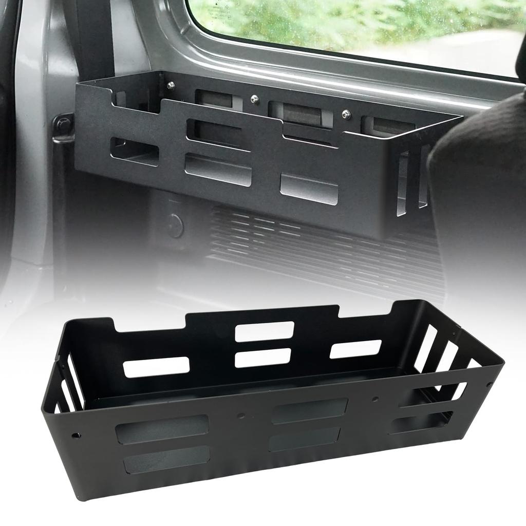 Niceffort Stojak do Przechowywania dla Nowego Suzuki Jimny JB64 i Jimny Sierra Cargo Tylny Przechowywanie Małych Przedmiotów Tylny Bagażnik Stop Aluminium Tylny Przechowywanie JB74, Pudełko,