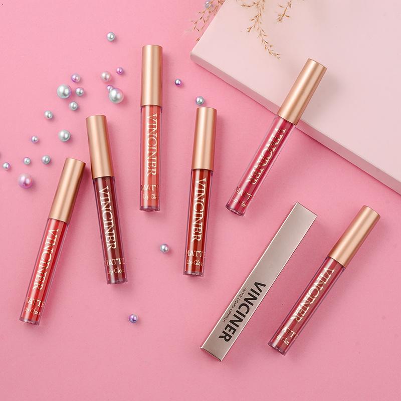 12 Farben Matte Velvet Lip Glaze Langanhaltender, wasserfester, nicht klebriger, wischfester flüssiger Lippenstift Valentinstagsgeschenke
