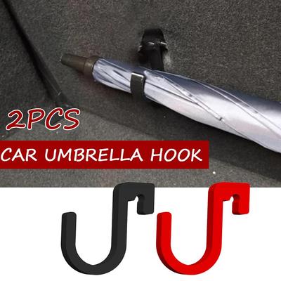 2 Stück Auto Schirmhalter Auto Kofferraum Haken Schirmhalter Pflanzen Handtuchhaken Autozubehör Universal Interner Aufbewahrungsorganizer