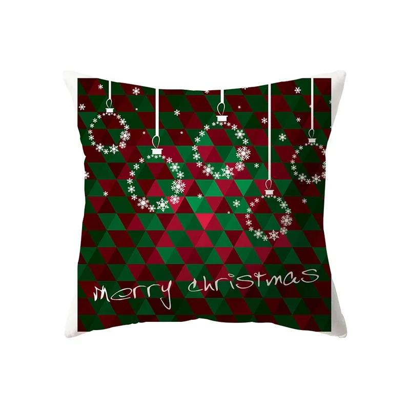 Christmas Decoration  Theme Printing Pattern Cushion Cover Home Living Room Sofa  Pillow