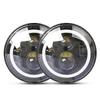 Compatible with Jeep Wrangler JK TJ LJ 2 Pack 7 Inch IP68 Waterproof 6500K 75W LED Headlight