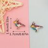 10 Stück DIY Schmuckzubehör Emaille 3D Kleiner Spatz Bunter Elster Vogel Anhänger Passend für Damen Armbänder Ohrringe Herstellung.
