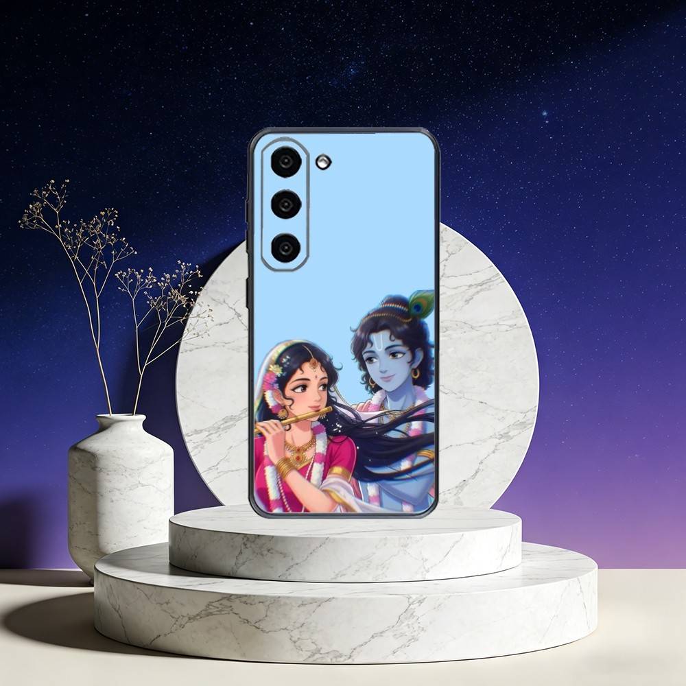 Indian God Lord Krishna Phone Case For Samsung Galaxy A73,A72,A71,A70,A53,A52,A51,Others Soft Black Cover