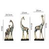 For Simulation Animal Sculpture Giraffe Mother And Child Painted Animal Statue Modern Home Decoration Golden Handicraft Ornament