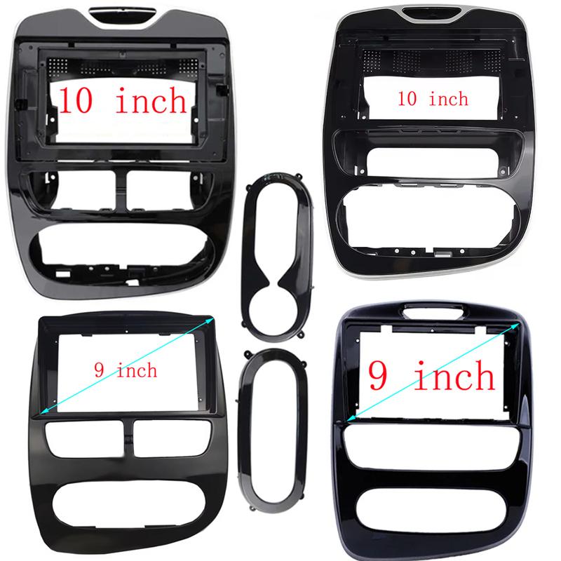 2 Din 9/10.1 Inch Car Radio Fascia Panel Frame for Renault Clio 4 2012- Dashboard ABS+PC Plastic tallation Trim Kit
