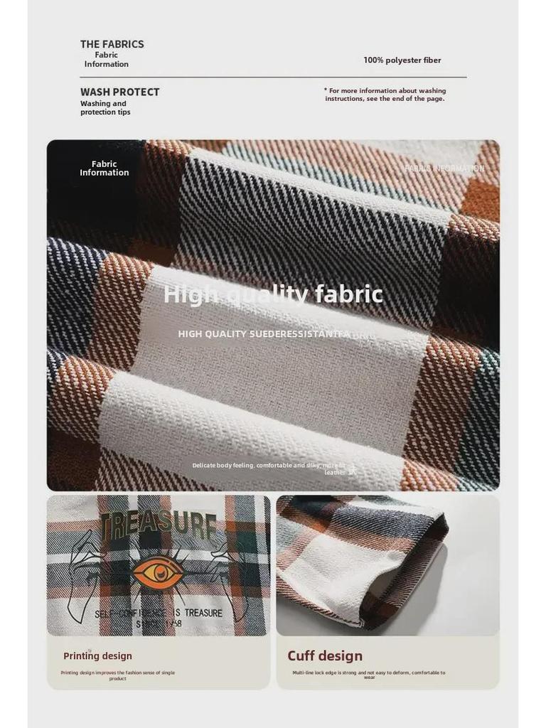 2024 Frühling/Sommer Kariertes Kurzarm Locker Geschnittenes Hemd für männliche Studenten