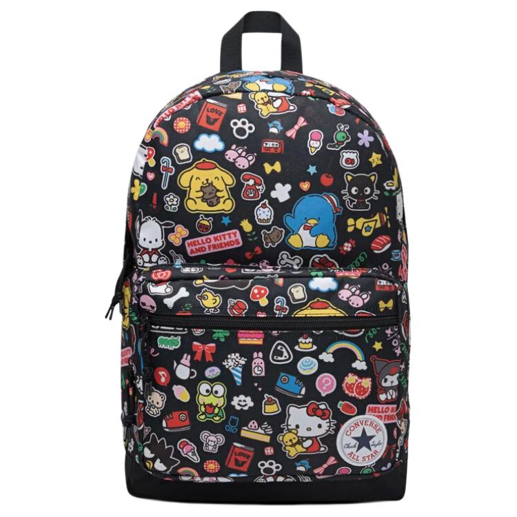 

Converse X Hello Kitty And Friends Collaboration 19.5L Zipper Closure 600D Polyester Backpack Women backpack Black WA5874-023 Black