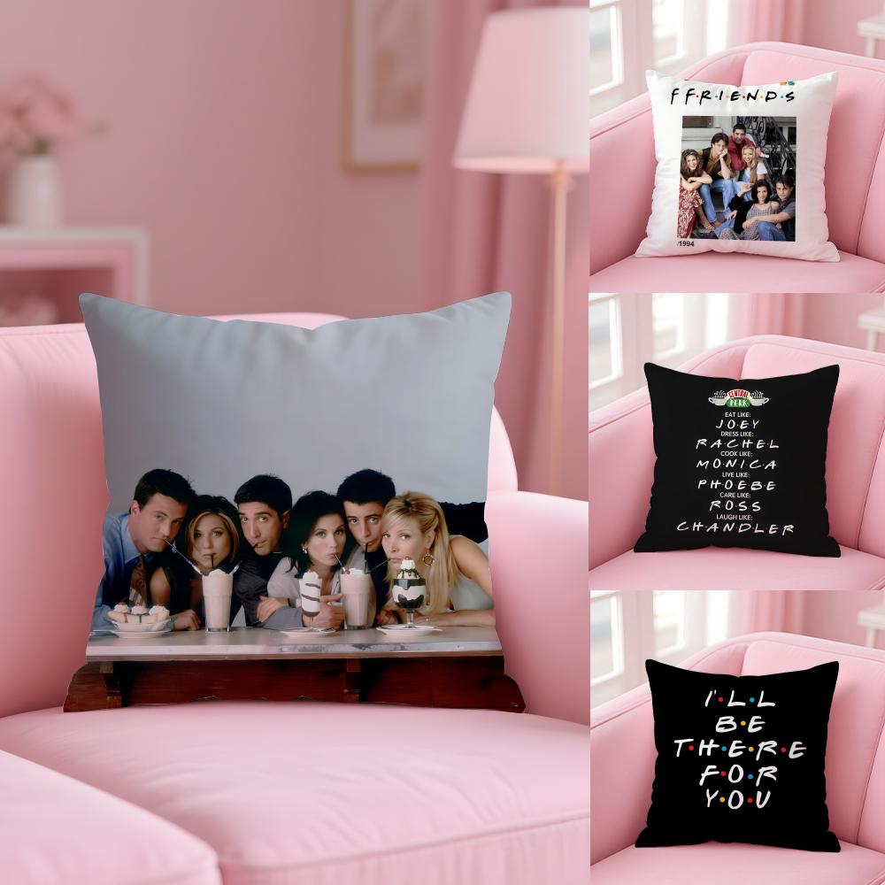 Classic Tv Show F-Friends Cushion Cover Plush Fabric Soft Double-Sided Printed Sofa Warm Winter Home Gift Pillow Cover