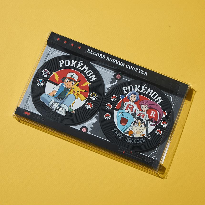 [Pokemon] Pokemon Store Retro Record-Style Rubber Coaster Set
