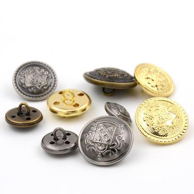 Kupferknöpfe Vintage Logo Bronze Silber Jeansjacke Knöpfe Kleidung Mäntel Kleidung Knöpfe Accessoires