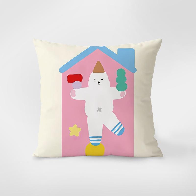 

Декоративная наволочка с рисунком животных из мультфильмов для спальни, гостиной, квадратная подушка, наволочка 40x40cm