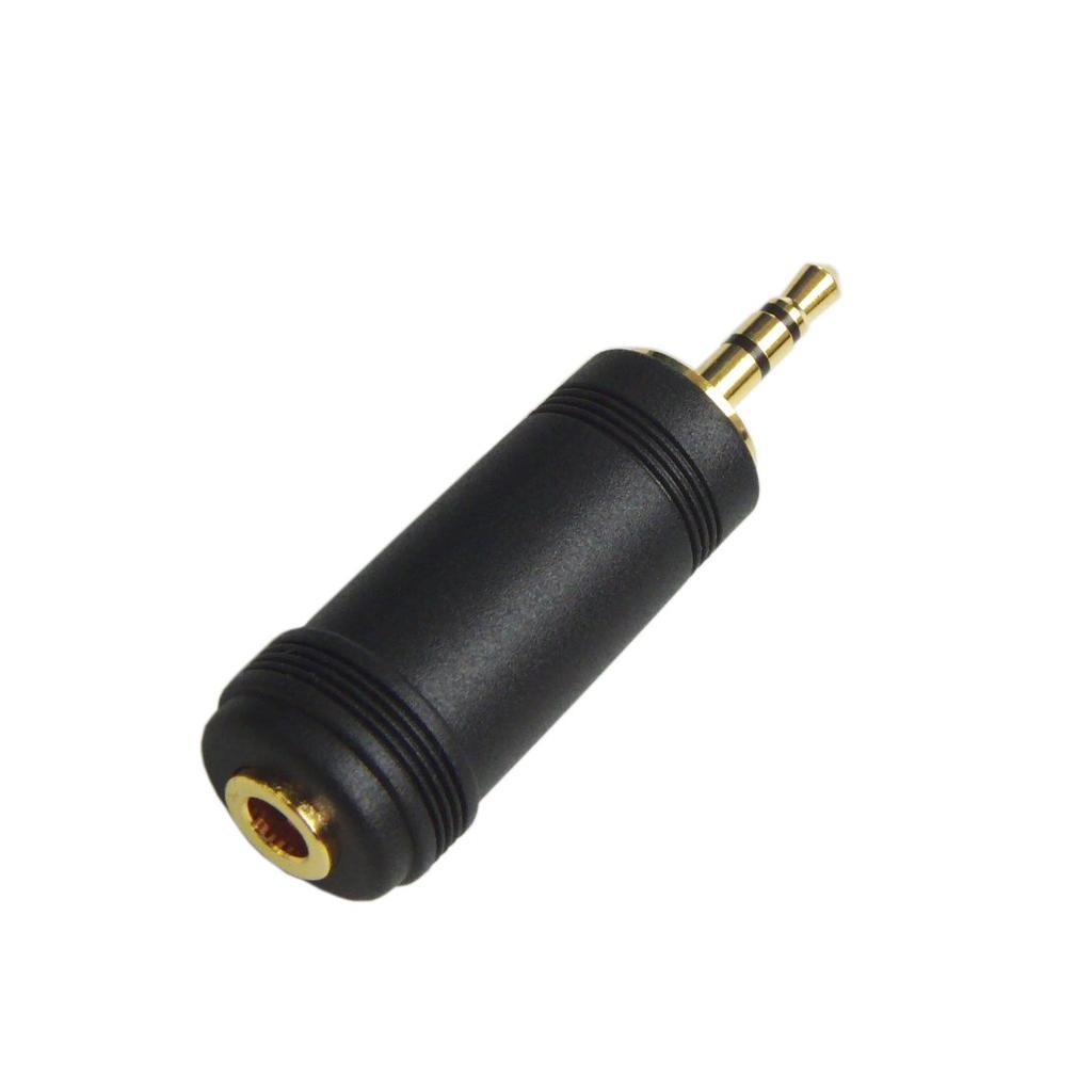 Stereo Mini Jack to Stereo Ultra Mini Plug Conversion Gold 3.5mm (Female) 2.5mm (Male) Plug, Plated, PLG-N6105GD