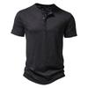 Mens Plain Short Sleeve Henley T Shirt Summer Casual Pullover Loose Top Blouse