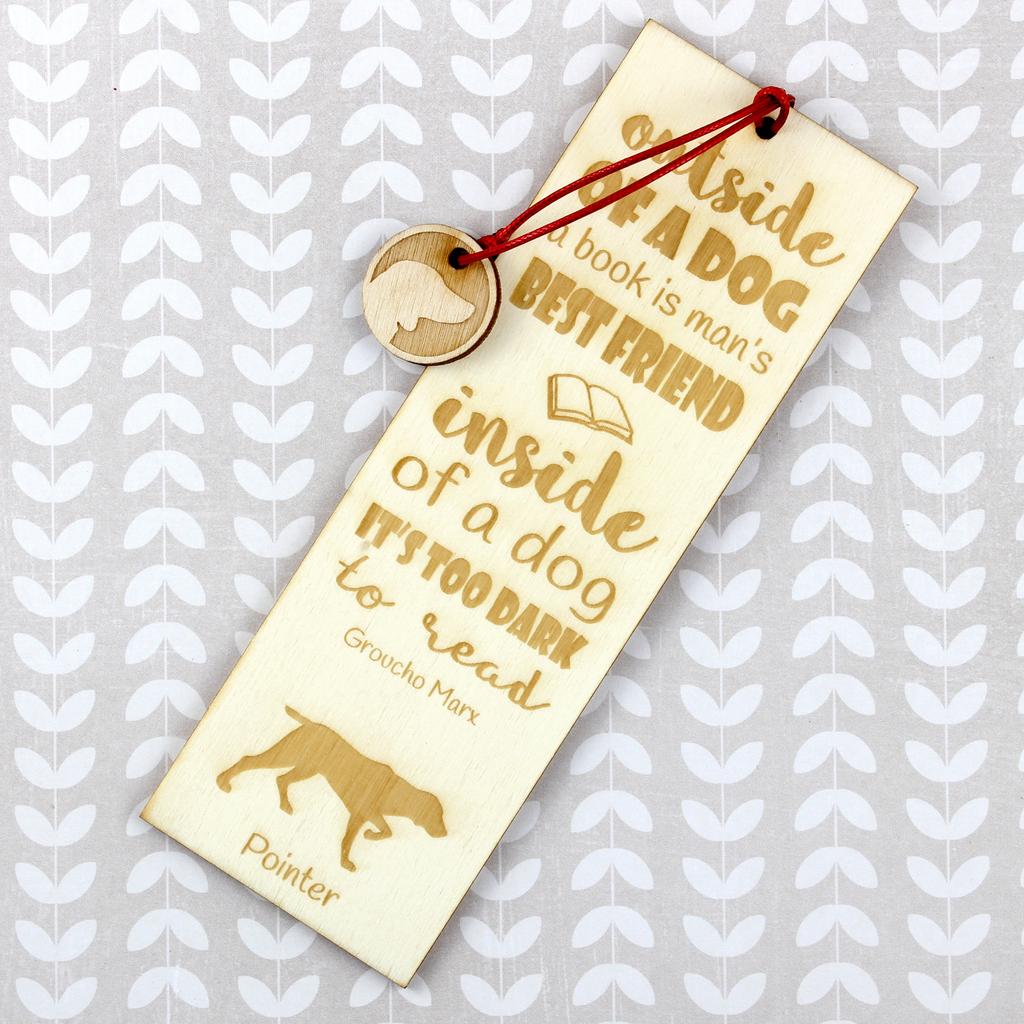 Pointer Englez - semn de carte pentru câine, semn de carte personalizat, cadou pentru pasionatul de lectură de la marca Art-Dog