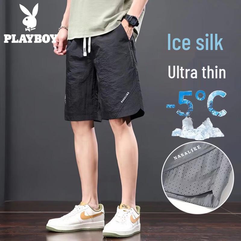 

PLAYBOY Men s Ice Silk Quick-Dry Shorts L