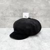 Color Matching Corduroy Octagonal Hat Women'S Autumn Retro Face Small Cloud Beret Versatile Painter Hat