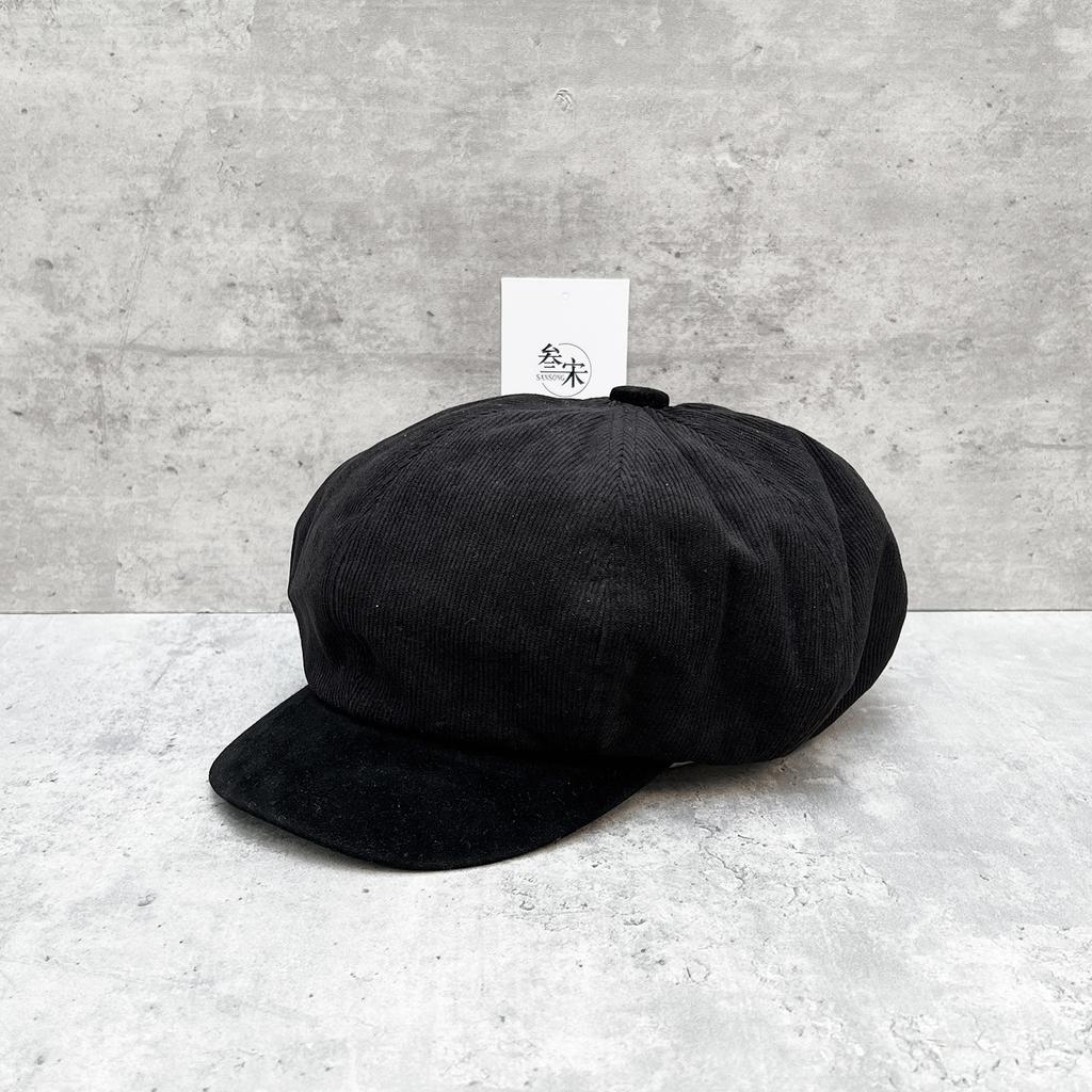 Color Matching Corduroy Octagonal Hat Women'S Autumn Retro Face Small Cloud Beret Versatile Painter Hat