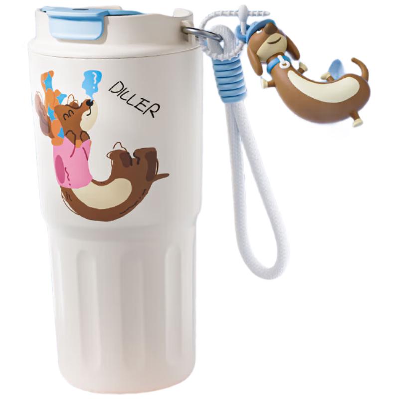 Diller Dachshund 600ml Direct-Drink Insulated Bottle