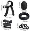 Gym Fitness Adjustable 10-60KG Hand Grip Set Finger Forearm Strength Muscle Recovery Hand Gripper Exerciser Trainer Ball 5pcs