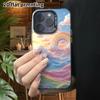 Phone Case: 2D Flat Design Suitable for iPhone 18, 17, 16, 15, 14, 13 Pro, Color Silver Protective Case, Couple Style, Dreamy Scenes, Christmas and Ha