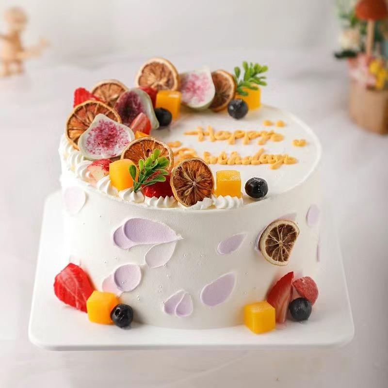 Cute Fruit Simulation Cake Model Ornaments Shop Showcase Cake Sample Display Birthday Wedding Cake Mold Decoration Shooting Prop