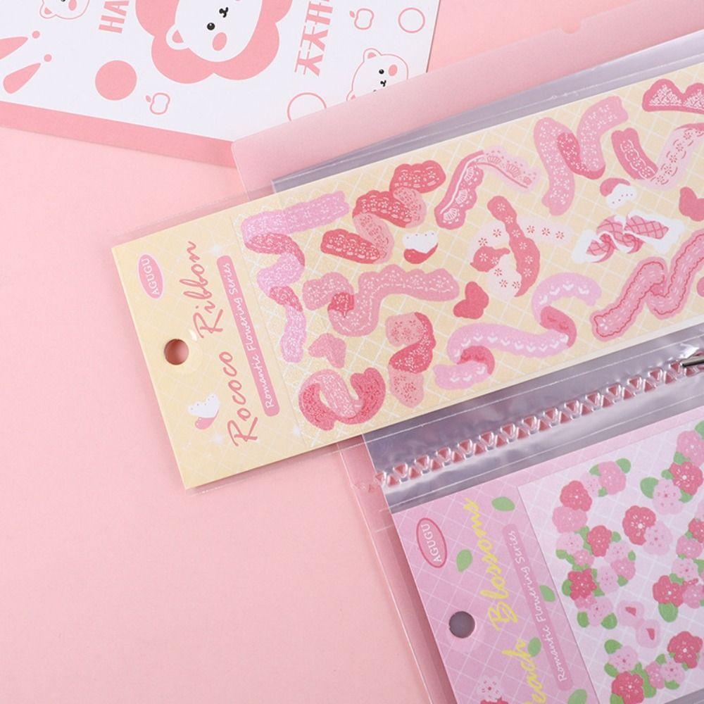 Collection Macaron Color Tickets Page Card Note Holder Scrapbooking Storage Sticker Storage