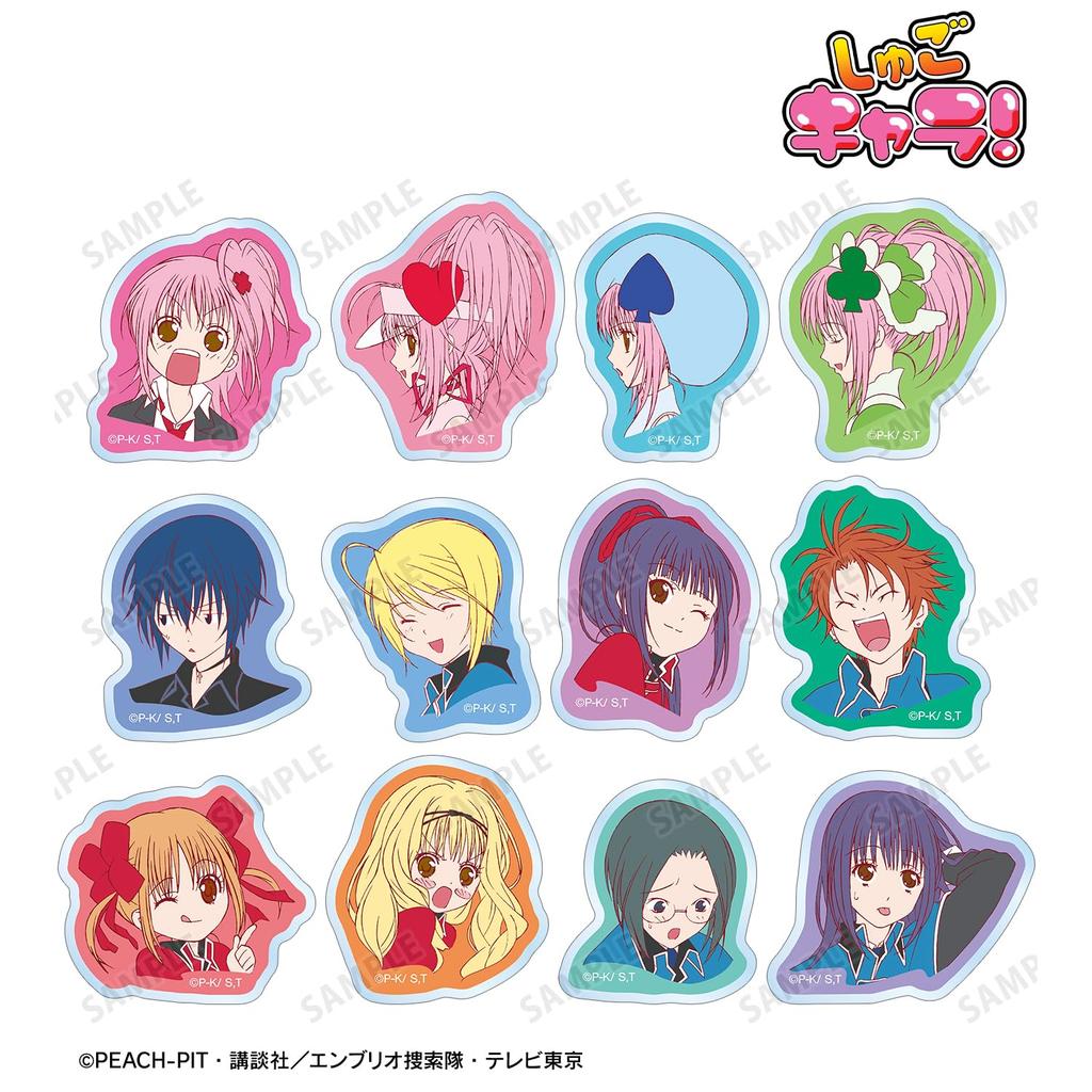 TV Anime Trading Acrylic Stickers Box of 12 "Shugo Chara!"