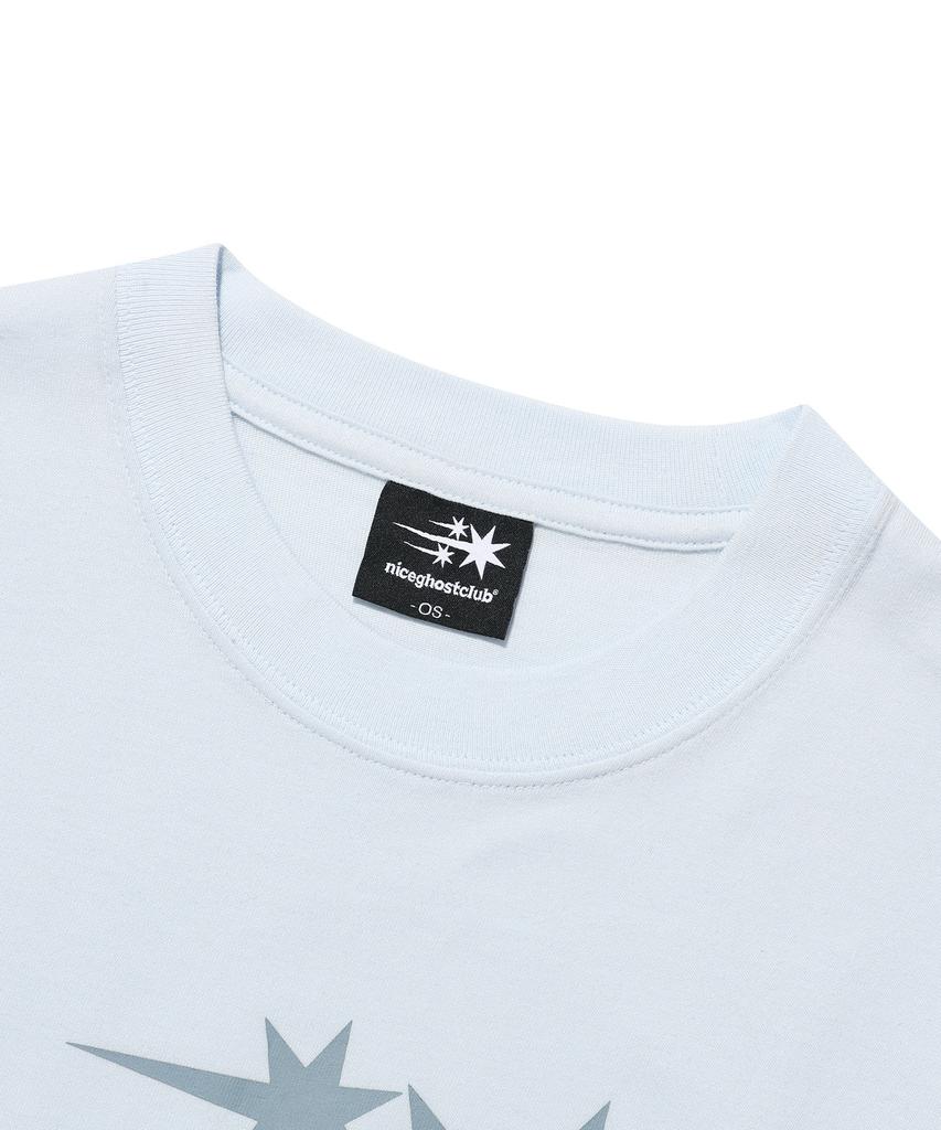 NICEGHOSTCLUB 3Stars Symbol Crop Slim Tee_Skyblue(Ng2Fmft538A)
