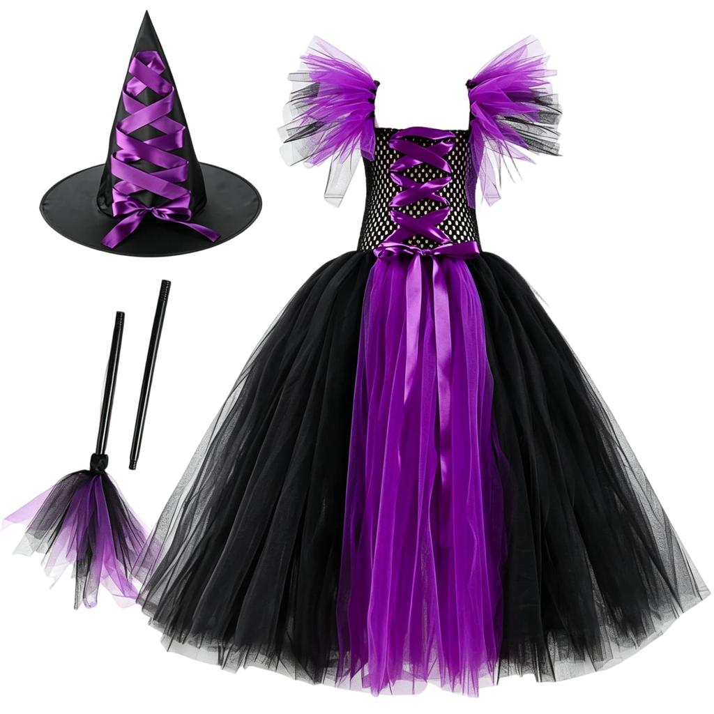 Hexenkostüm Set für Kinder für Halloween