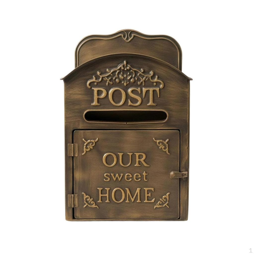 Vintage Mailbox Ornamental with Latch Decorative for Homeowners