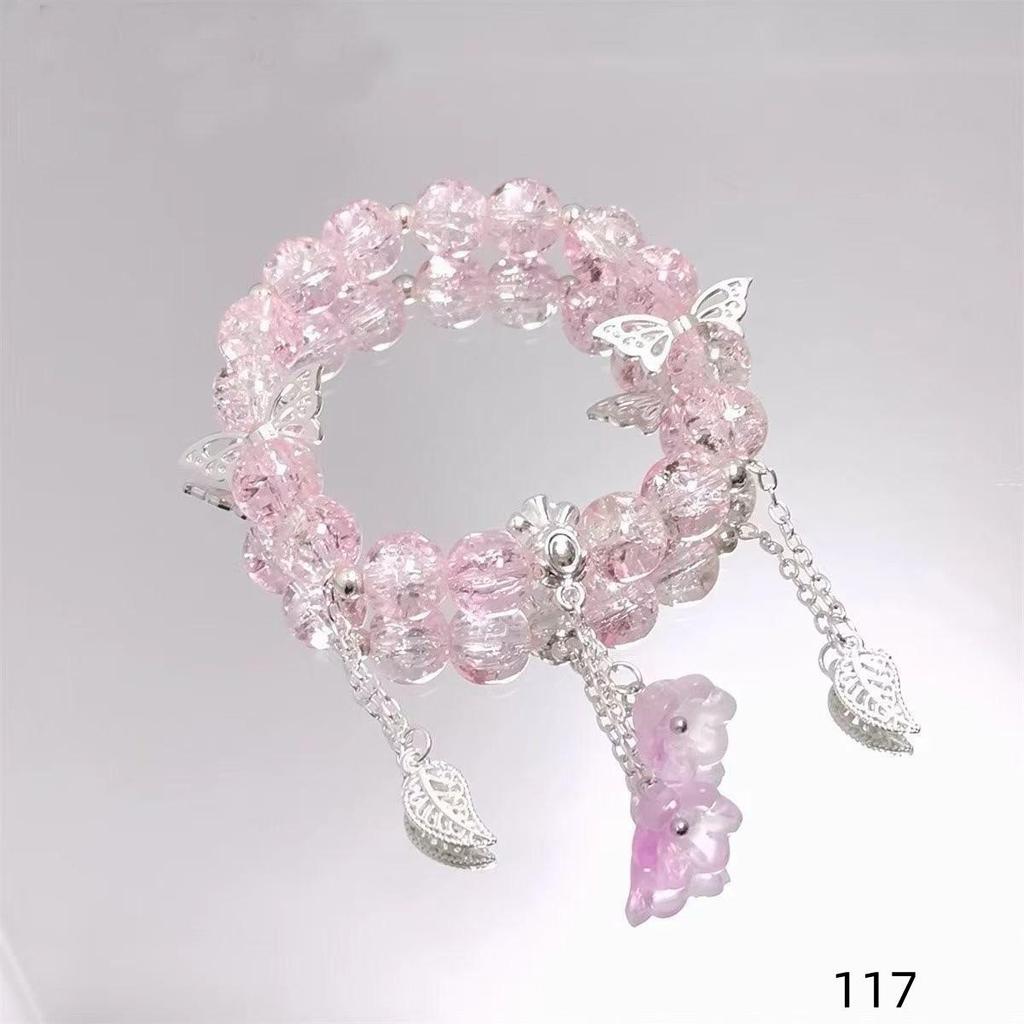 Mori Style Starry Sky Crystal Butterfly Bracelet - Elegant, Versatile Fairy Design for Women and Best Friends